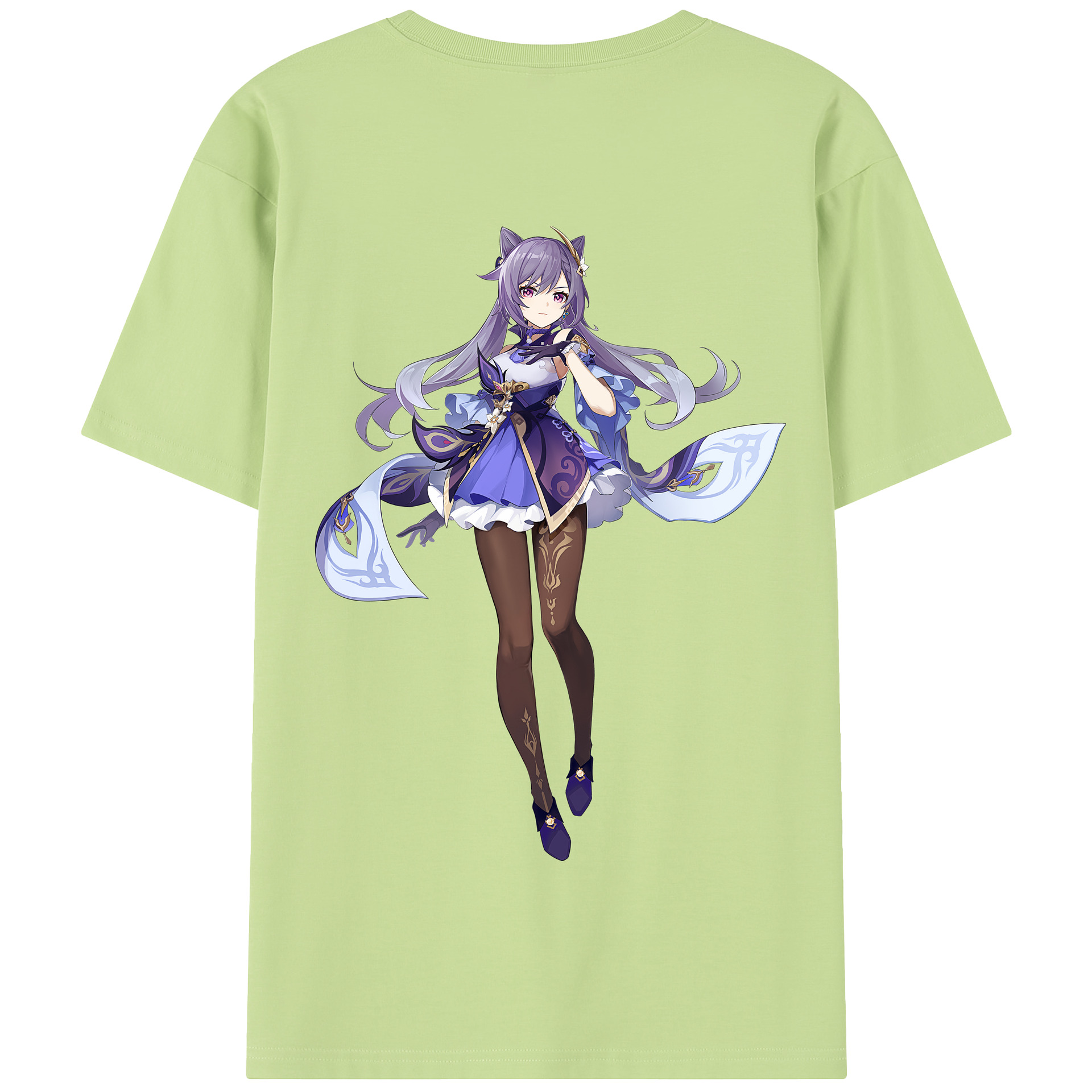 げんし神 刻晴 こくせい genshin Kokusei 綿100％半袖Tシャツ（背面プリント）